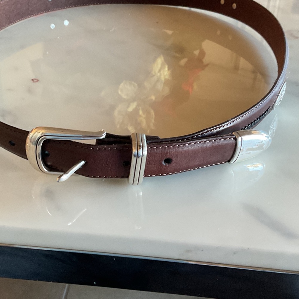 Men's Black/Brown Brighton Leather Belt.